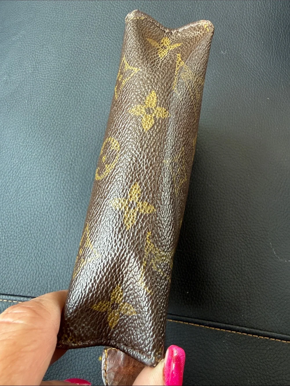 Louis Vuitton Monogram Canvas Zip Pouch - Brown/Gold Small-Zipper is replaced